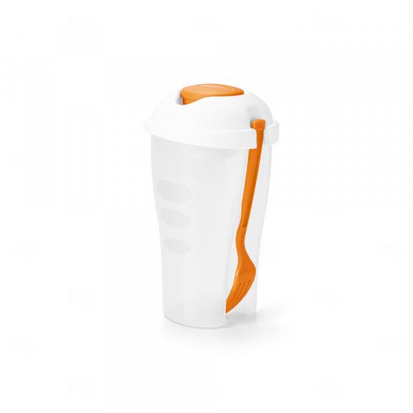Copo para Salada 850mL Personalizado com Garfo e Molheira 