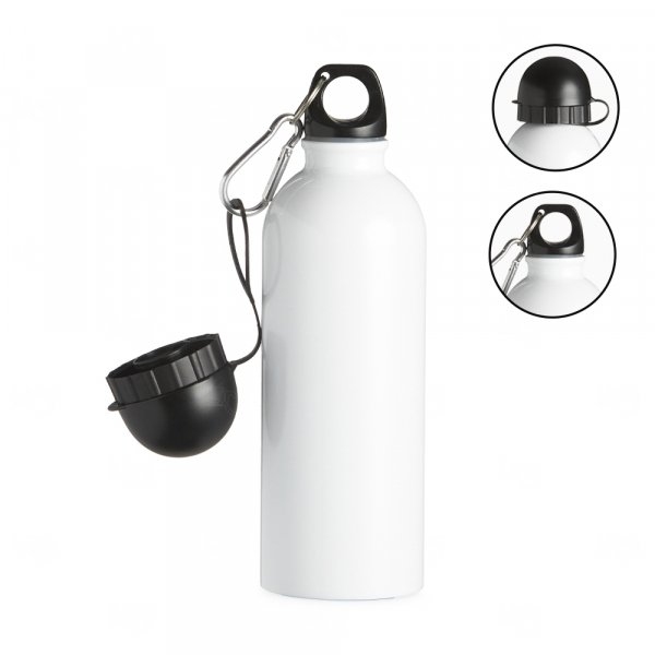 Squeeze Inox 500ml com Bico e Mosquetão Personalizado 