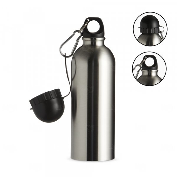 Squeeze Inox 500ml com Bico e Mosquetão Personalizado 