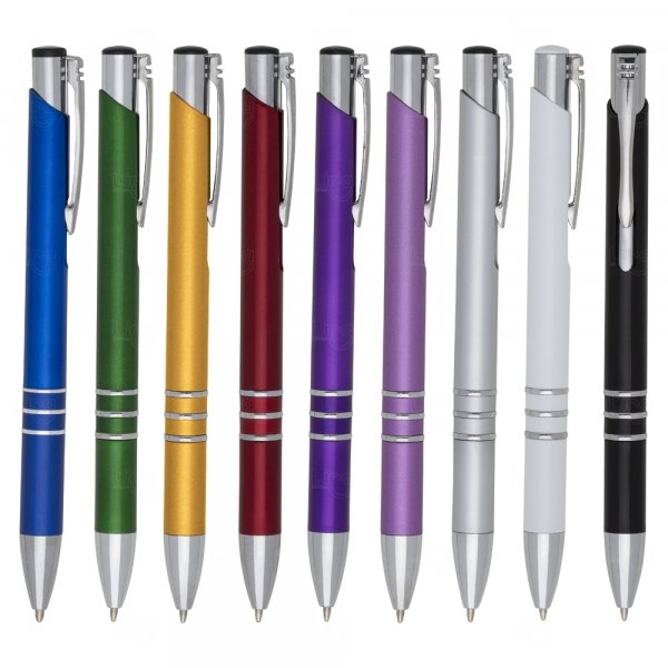 Caneta Plástica Metalizada Personalizada