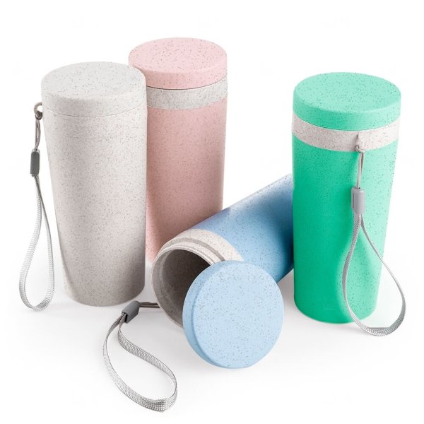 Copo Fibra de Bambu 350ml Isotérmico Personalizado 
