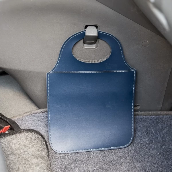 Lixeira Personalizada para Carro em Couro 
