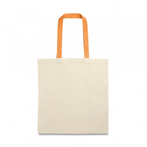 Sacola 100% Algodão Alça Colorida Personalizada - 41 x 37 cm 