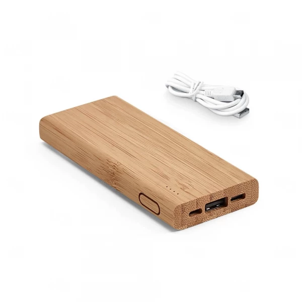 Bateria Portátil de Bambu 5.000mAh Personalizado 