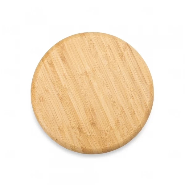 Petisqueira Redonda de Bambu 25cm Personalizada 
