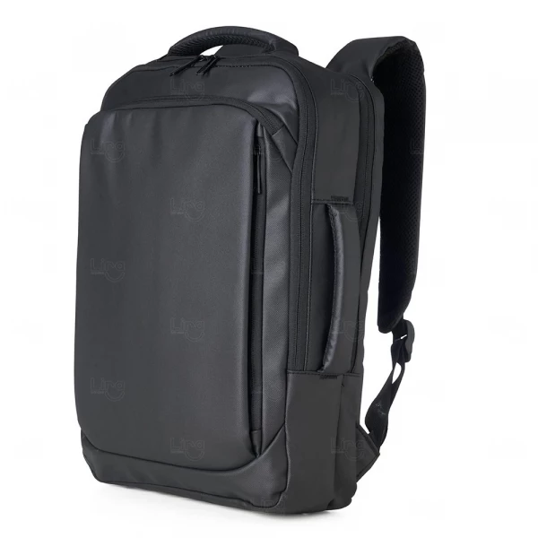Mochila Couro Sintético 22L com USB Personalizada 