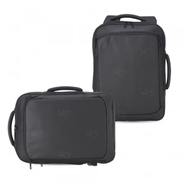 Mochila Couro Sintético 22L com USB Personalizada 