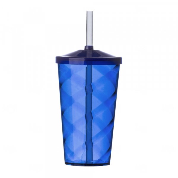Copo Espiral 550 ml com Canudo Personalizado 