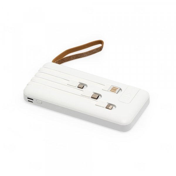 Power Bank 10.000 Mah  com LED e Alça de Couro Personalizado 