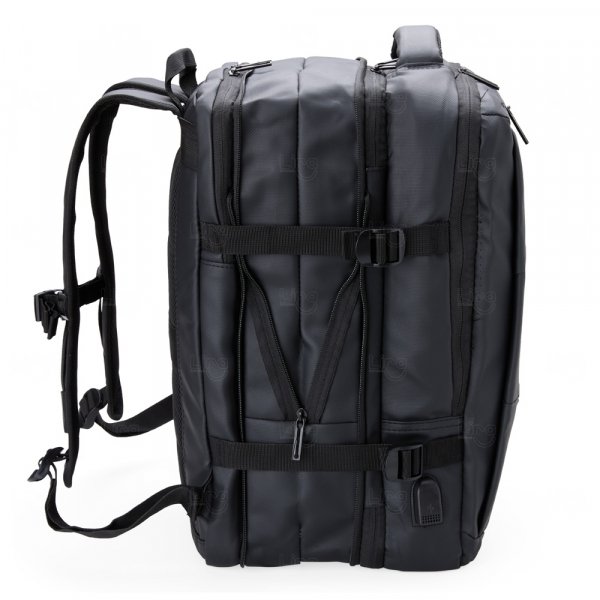 Mochila Expansível de Couro Sintético Personalizada - 36 Litros 