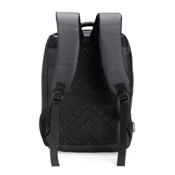 Mochila Executiva 18L em Couro Sintético Personalizada 