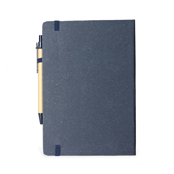 Moleskine Fibra de Arroz com Caneta Personalizada - 21x15,5 cm 