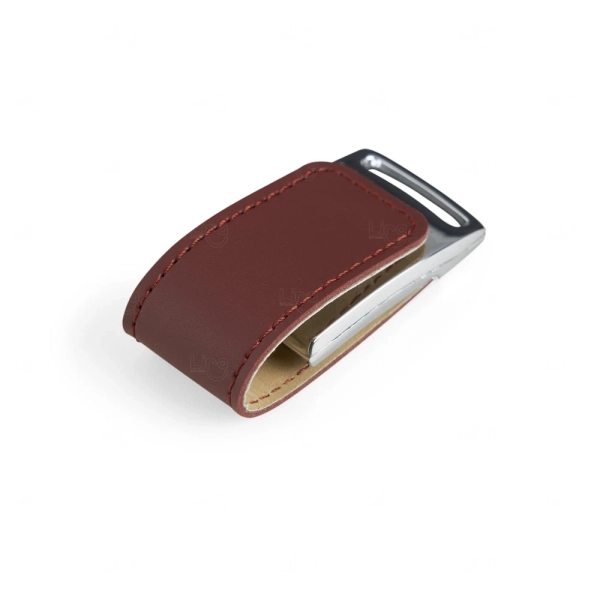 Pen Drive de Couro 4GB Personalizado 