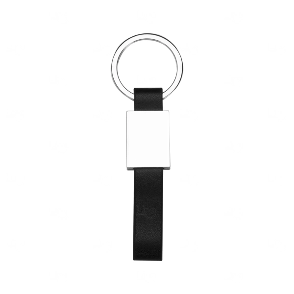 Chaveiro Metal e Couro Sintético Personalizado 