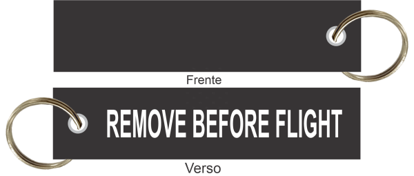 Chaveiro Remove Before Flight - Argola - Corte Reto 