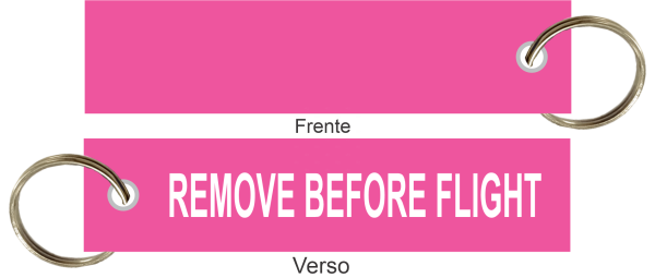 Chaveiro Remove Before Flight - Argola - Corte Reto 