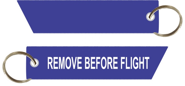 Chaveiro Remove Before Flight  - Argola - Corte Diagonal 