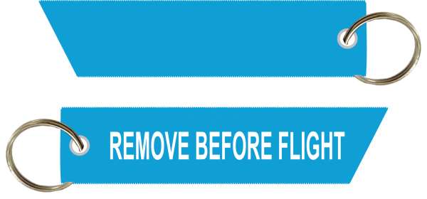 Chaveiro Remove Before Flight  - Argola - Corte Diagonal 