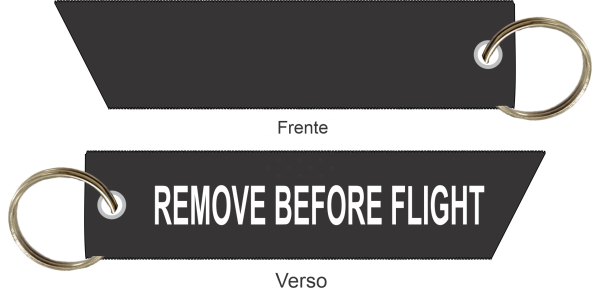 Chaveiro Remove Before Flight  - Argola - Corte Diagonal 