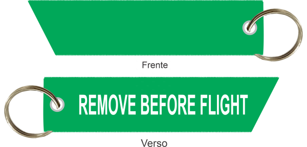 Chaveiro Remove Before Flight  - Argola - Corte Diagonal 