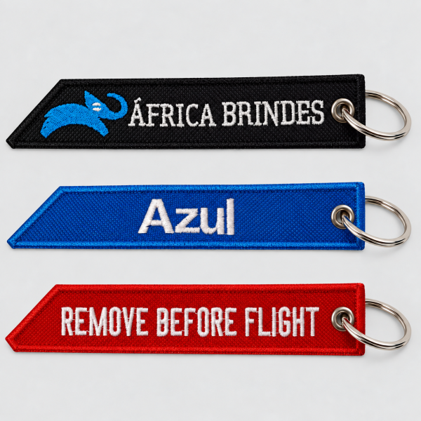 Chaveiro Remove Before Flight  - Argola - Corte Diagonal