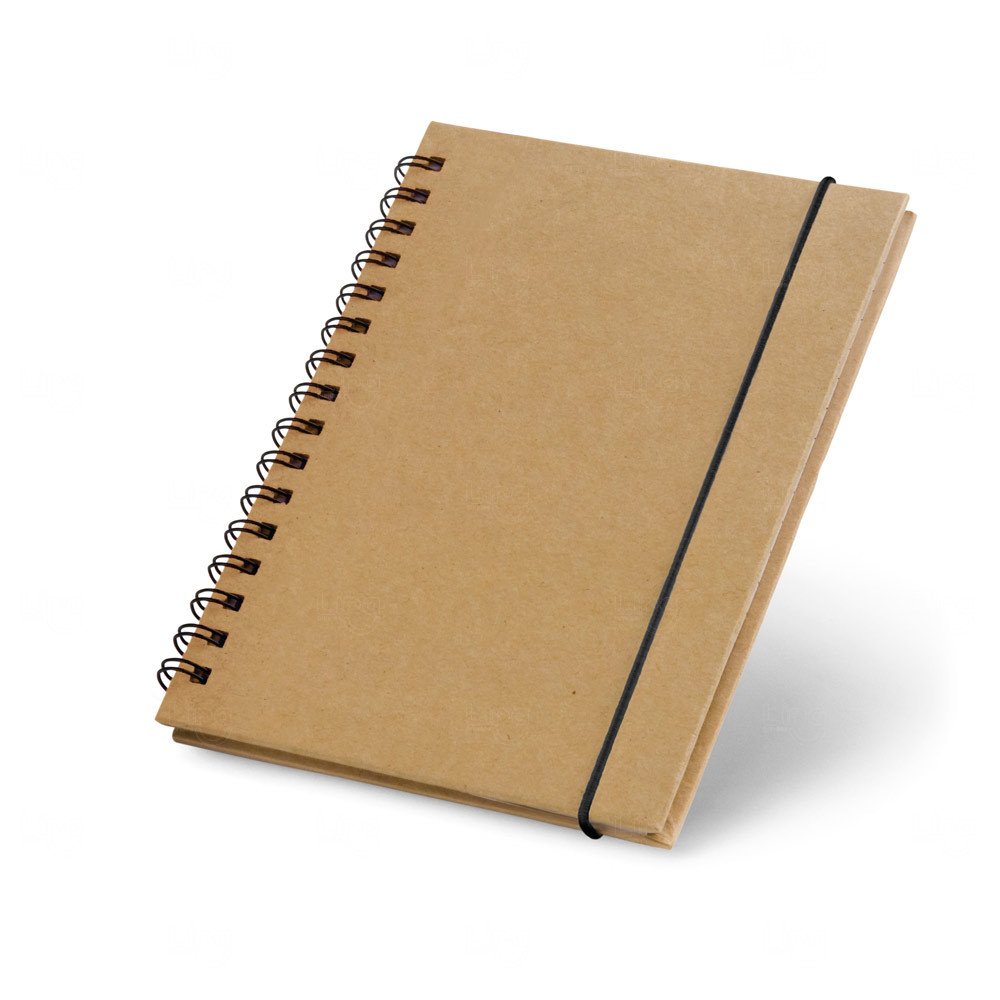 Caderno A6 Capa Dura em Cartão Personalizado - 14,5 x 10,5 cm Kraft