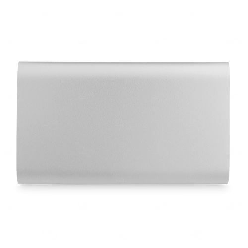 Power Bank Portátil Slim Colorido Personalizado -  4.400 mAh Prata