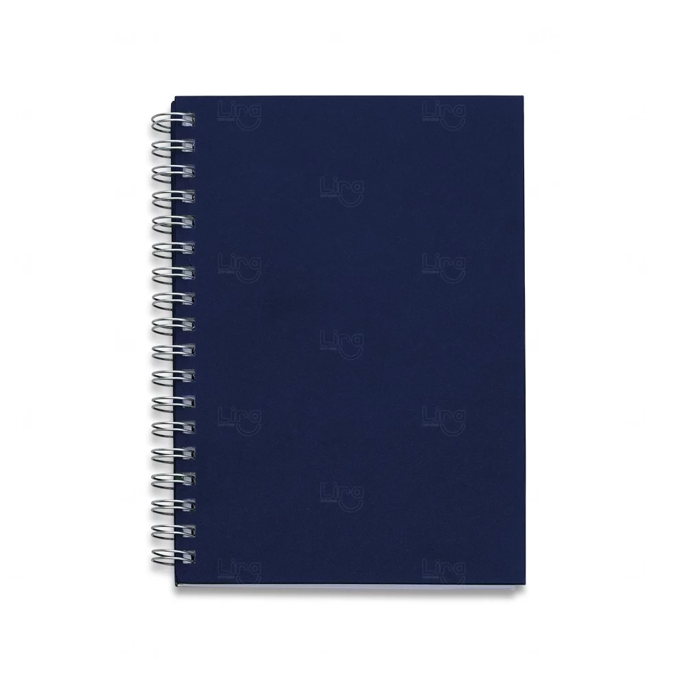 Caderno Capa Kraft Colorida Personalizado - 24,2 x 18 cm Azul