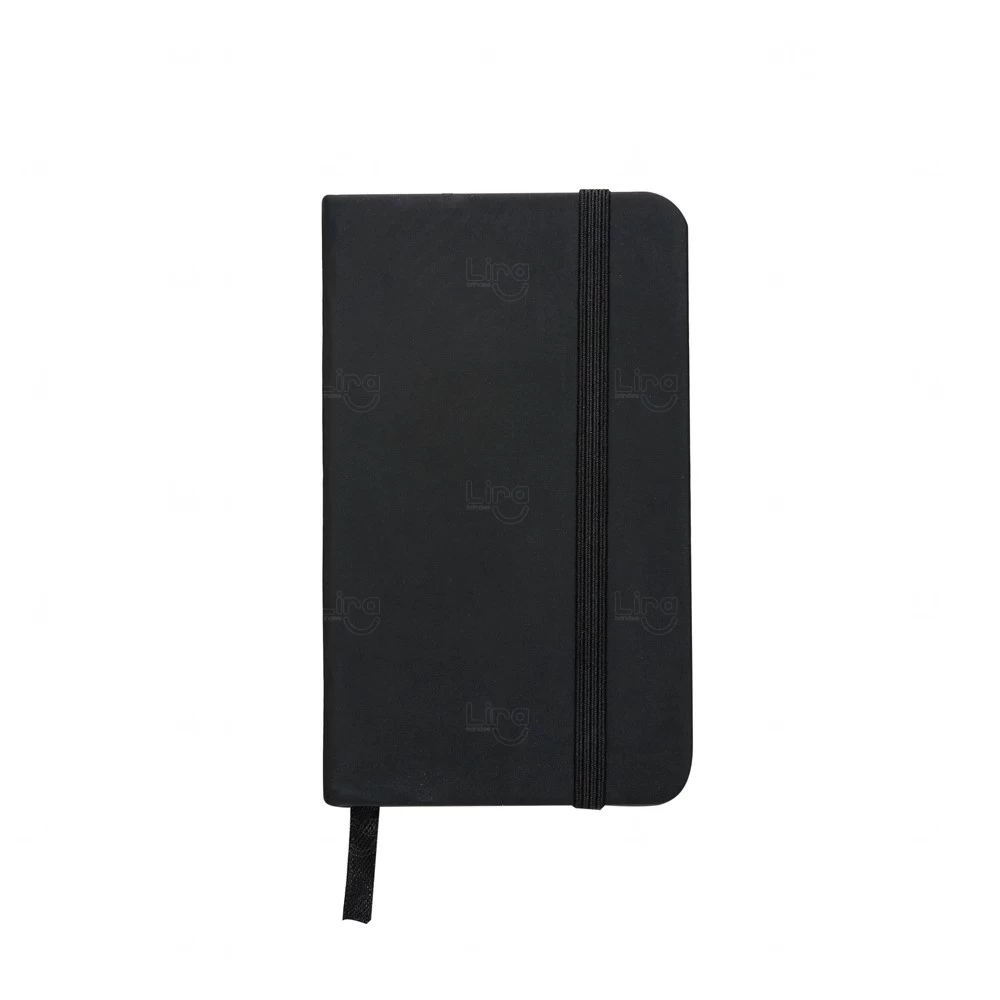 Moleskine Emborrachado Personalizado - 12,8 x 7,7 cm Preto