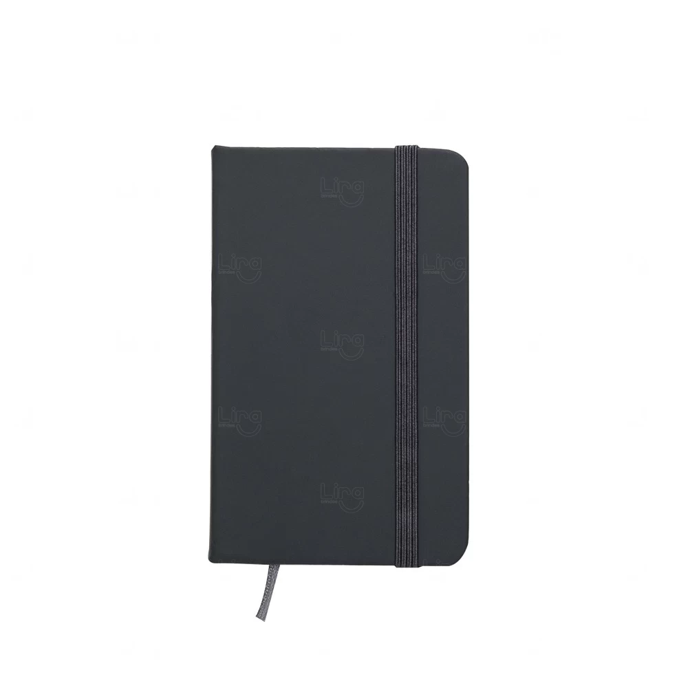 Moleskine Emborrachado Personalizado - 12,8 x 7,7 cm Cinza