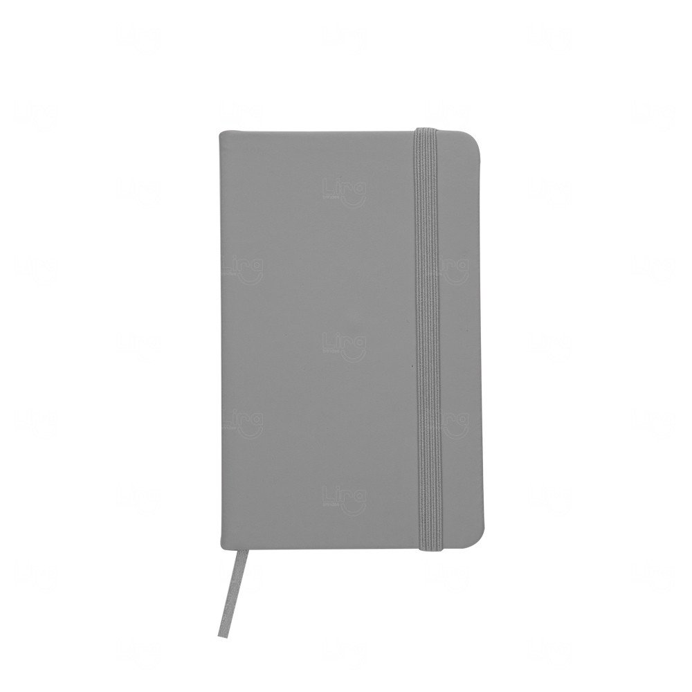 Moleskine Emborrachado Personalizado - 12,8 x 7,7 cm Cinza Claro