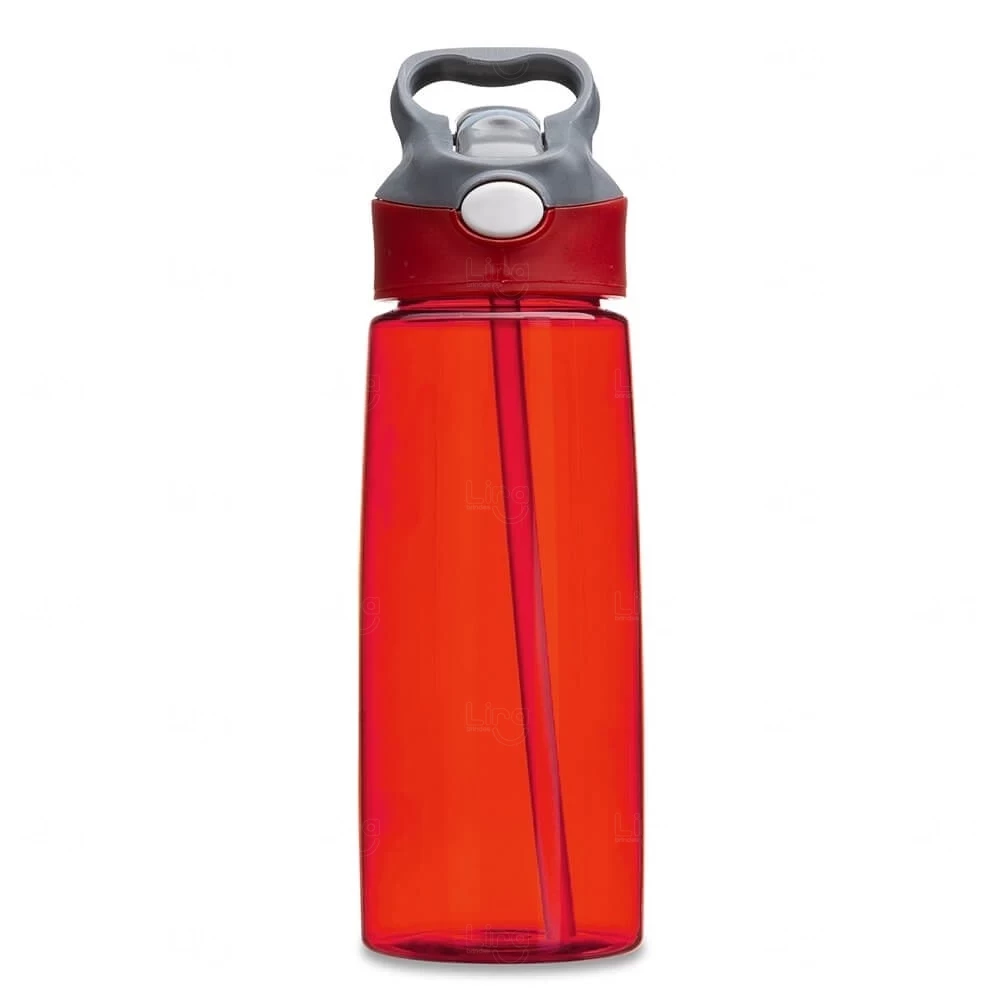 Squeeze Plástica Personalizada 650ml com Botão Acionador 