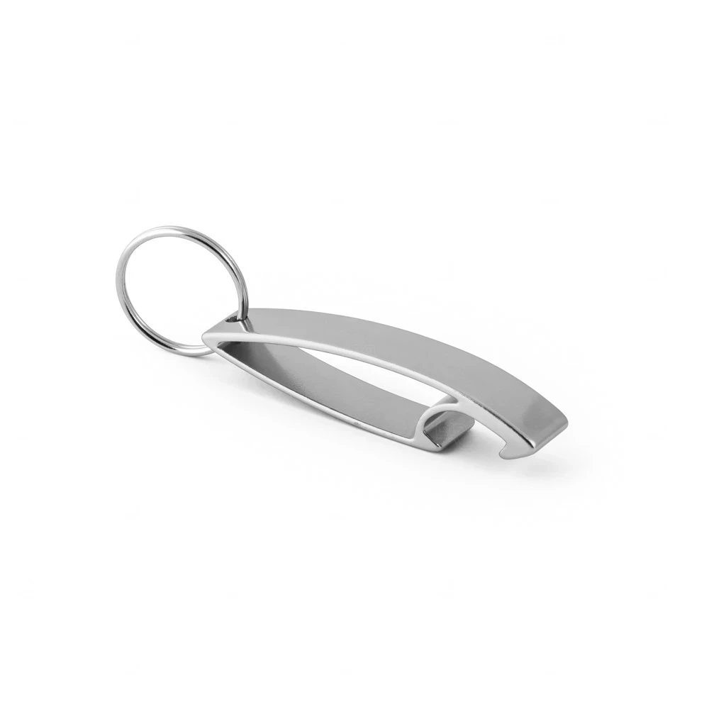 Chaveiro de Metal com Abridor de Garrafas Personalizado Cromado