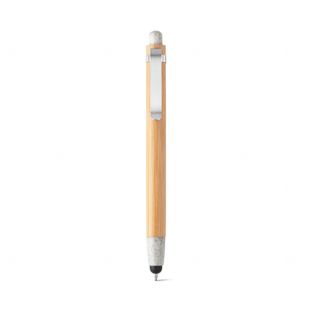 Caneta em Bambu com Touch Personalizada 