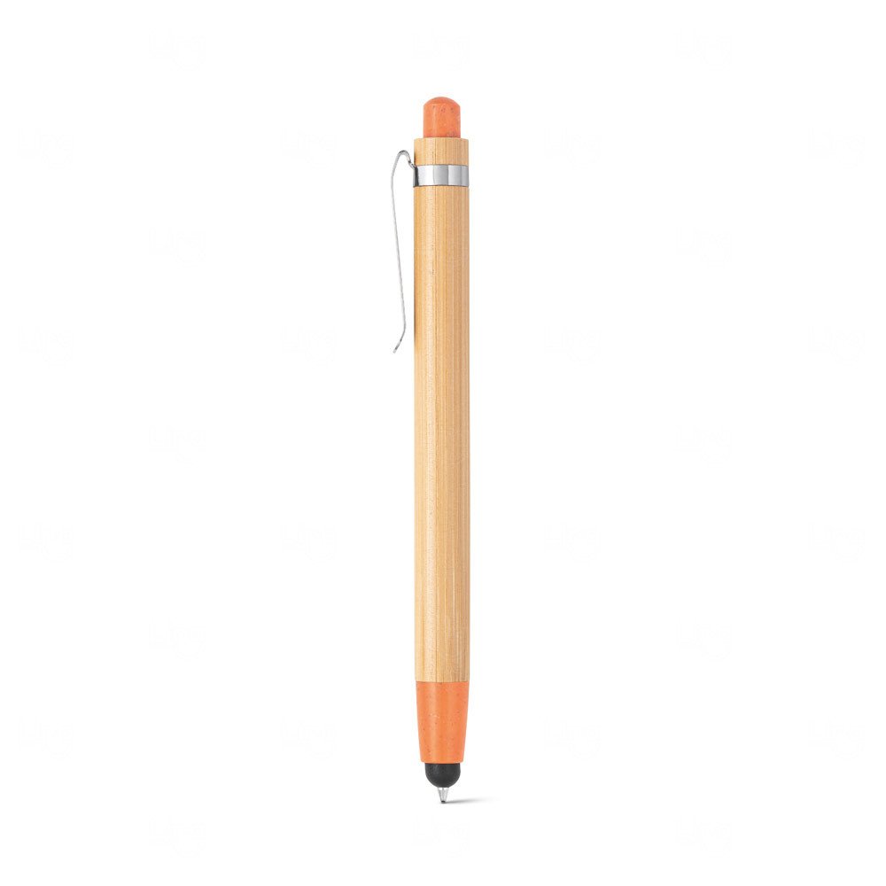 Caneta em Bambu com Touch Personalizada 