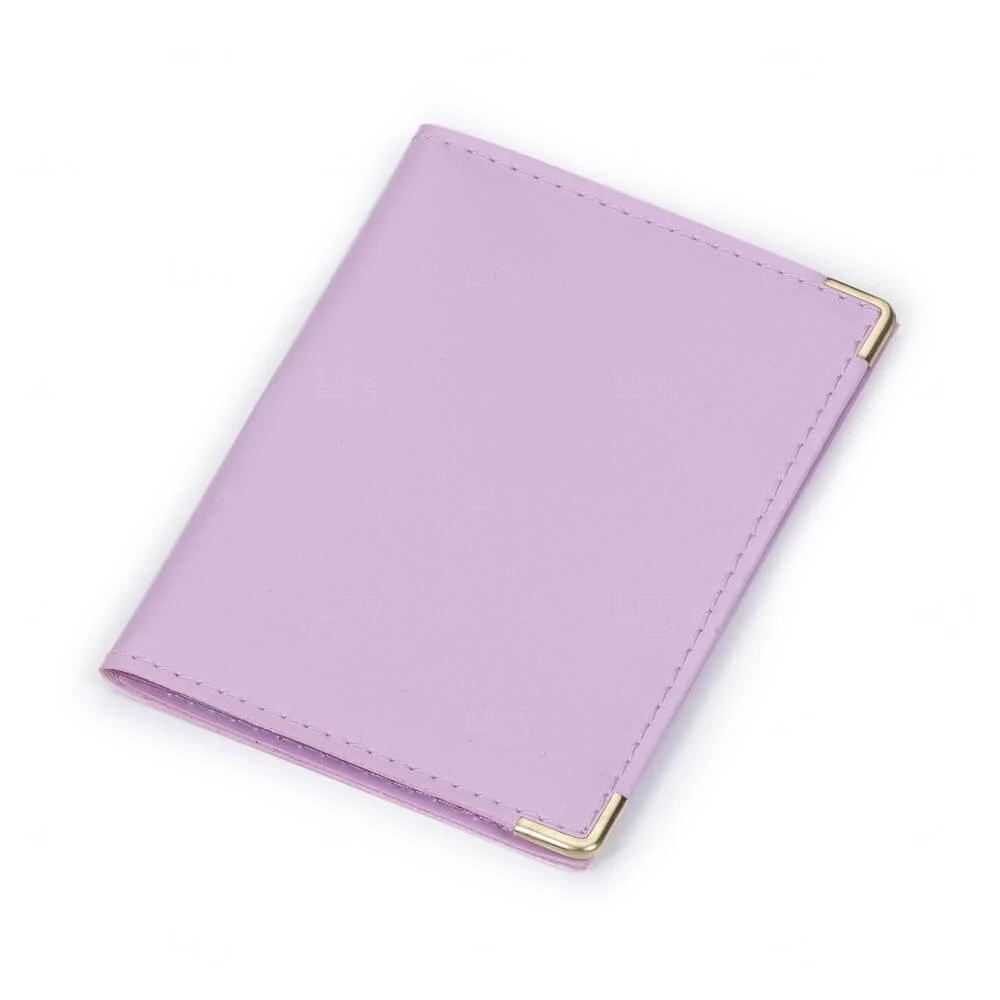 Porta Documentos Personalizado em Couro Sintético - 12,2 x 17,7cm Rosa
