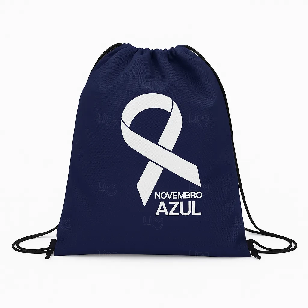 Mochila Saco em TNT com Alças Personalizada - 38 x 33 cm 