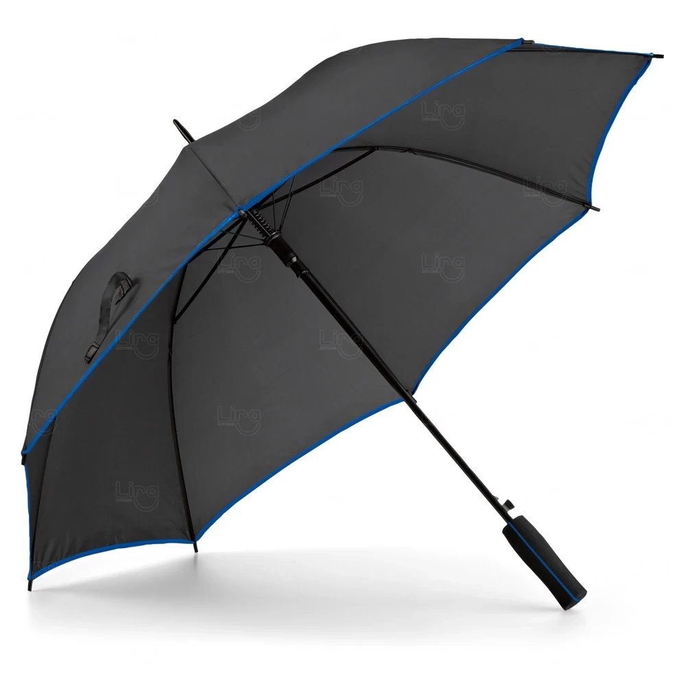 Guarda-Chuva Automático Preto com Borda Colorida Personalizado 