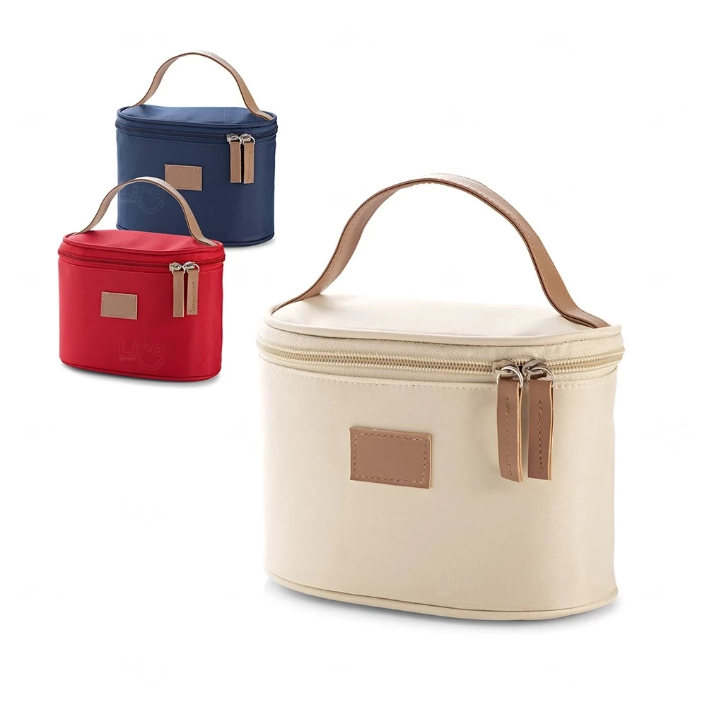 Bolsa de Cosméticos em Microfibra e Couro Sintético Personalizada 