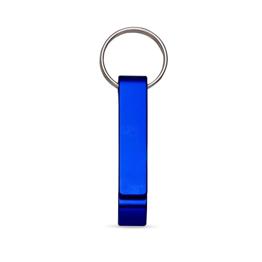 Chaveiro Abridor em Metal Colorido Azul