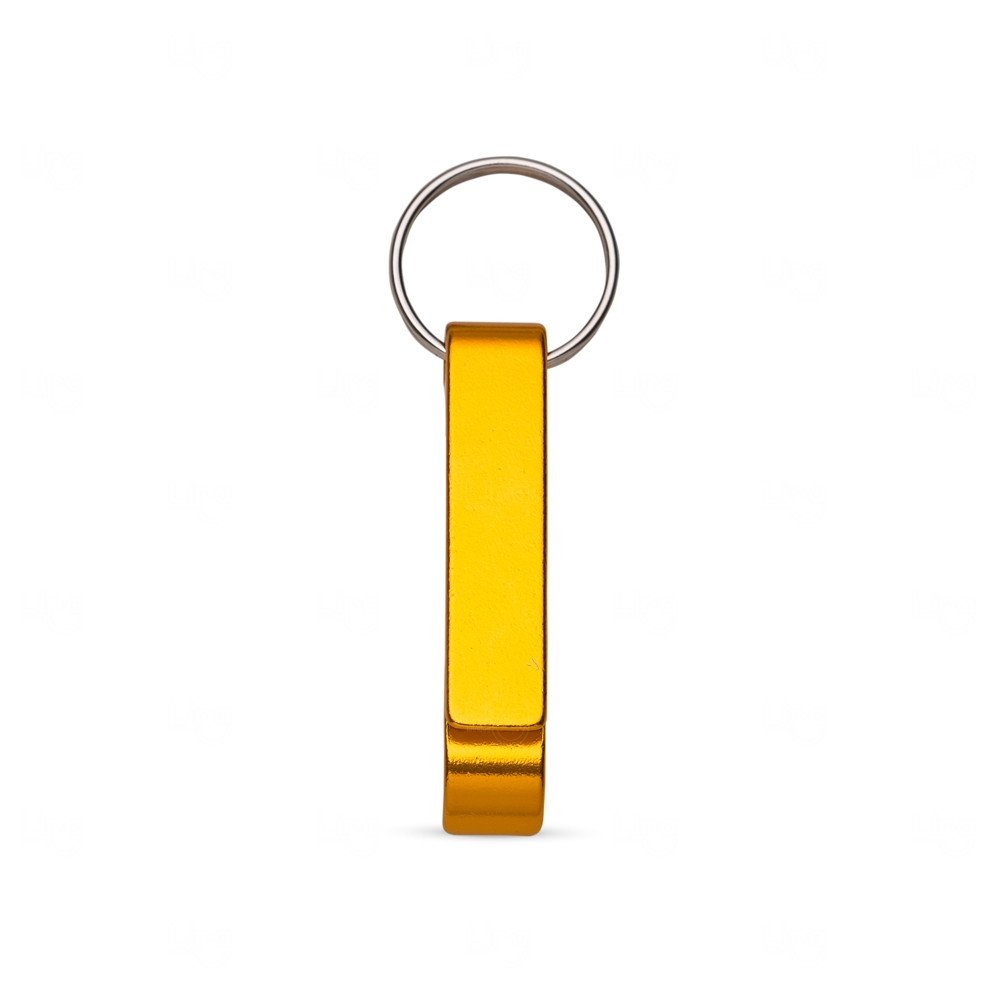 Chaveiro Abridor em Metal Colorido Amarelo