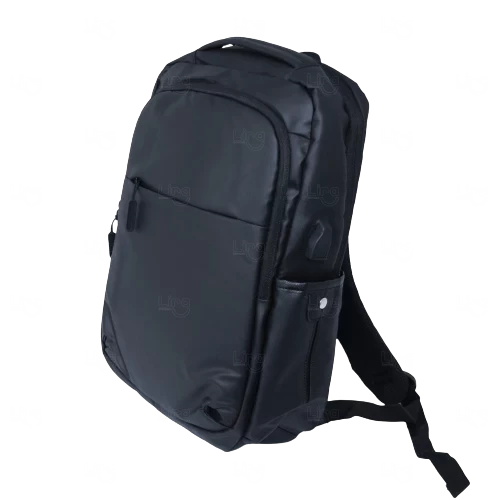Mochila Couro Sintético Impermeável 20L Antifurto Personalizada 