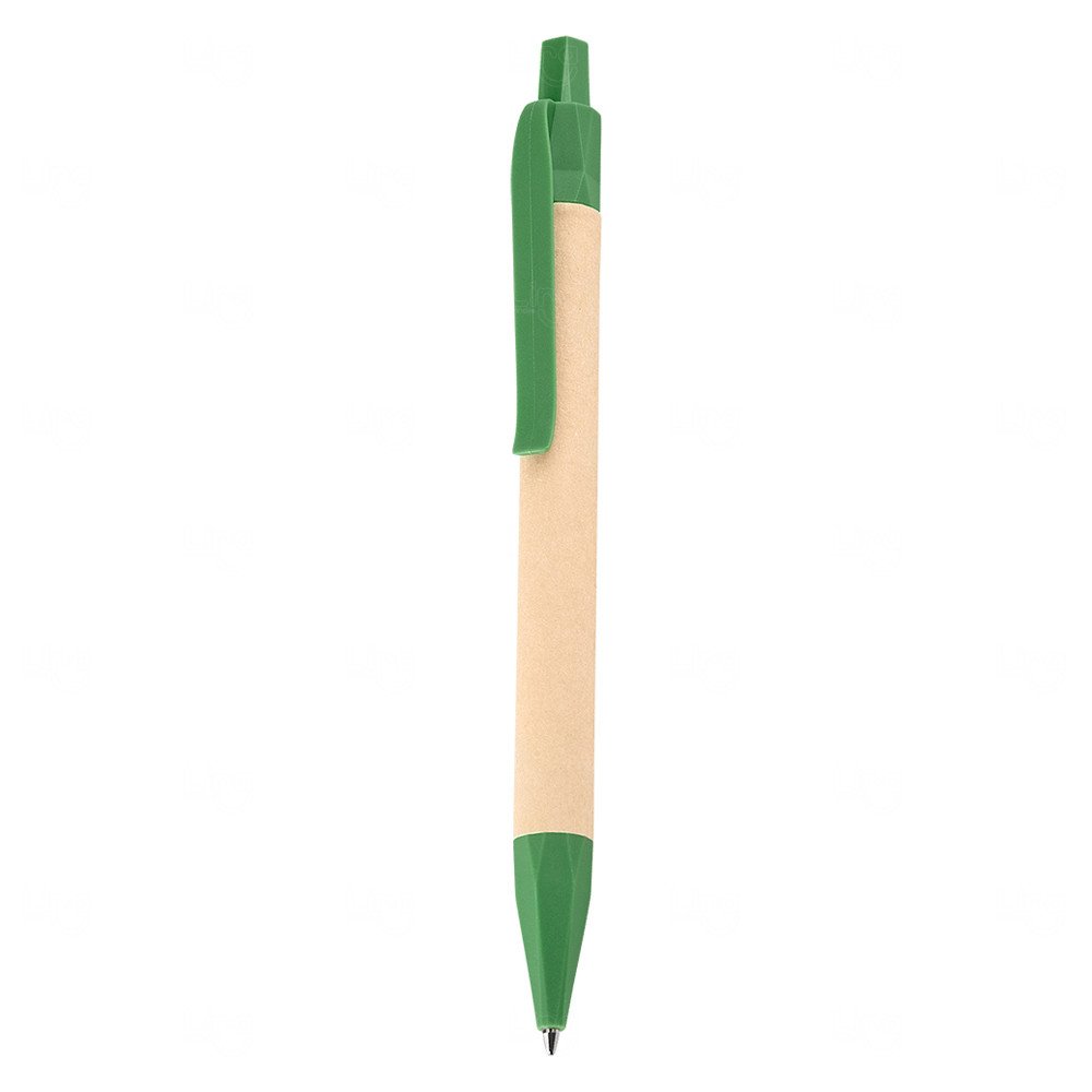 Caneta Ecológica de Papel Personalizada Verde