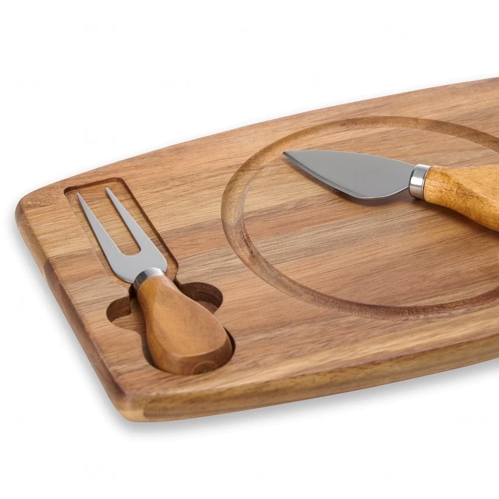 Kit Queijo 3 Peças com Tábua Magnética Personalizado 