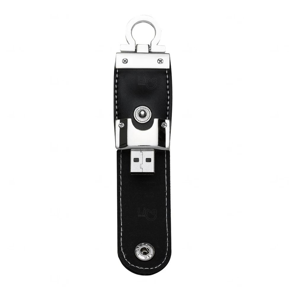 Pen Drive de Couro Sintético Personalizado 