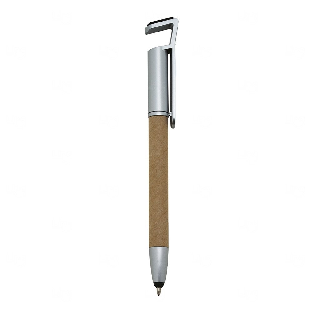 Caneta Ecológica Personalizada com Touch e Suporte para Celular 