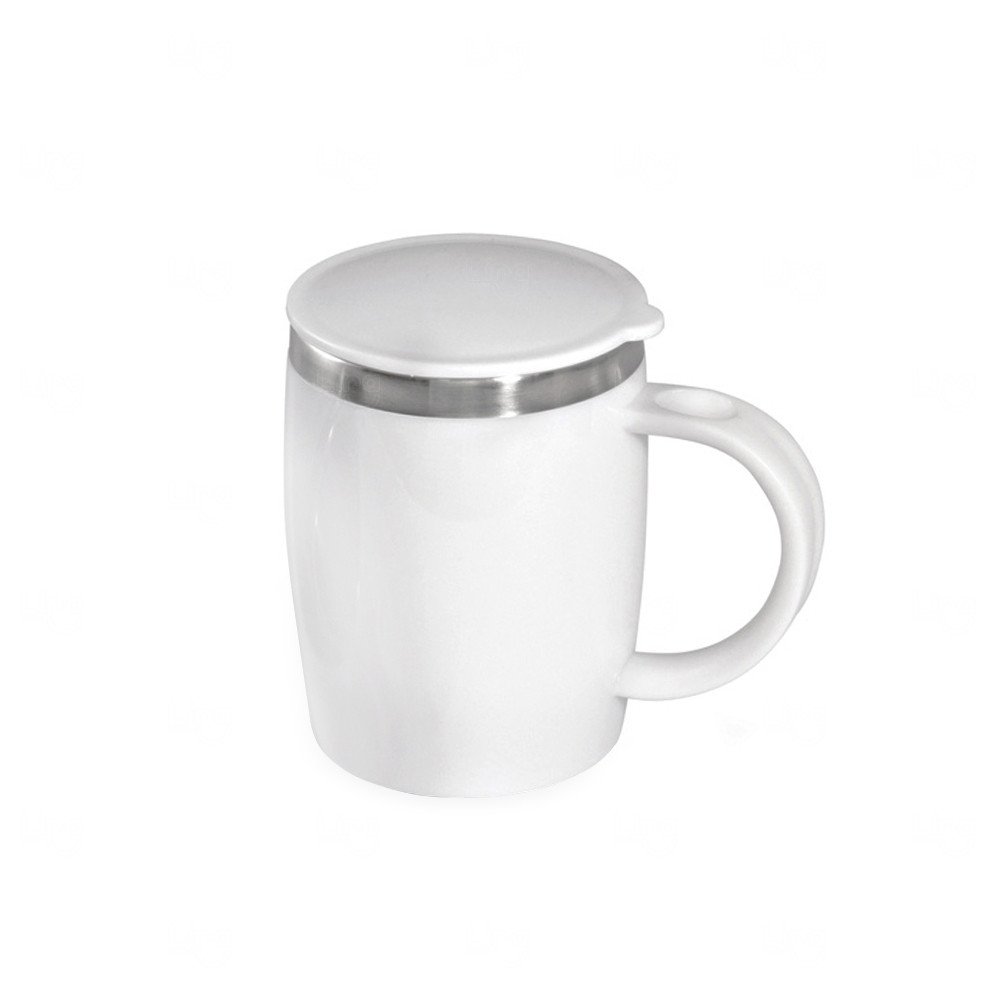 Caneca 400ml Plástica e Inox Personalizada 
