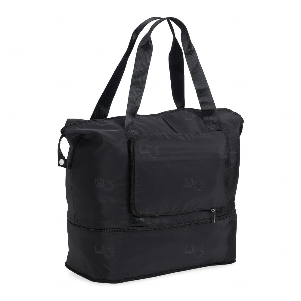 Bolsa Dobrável 35L Personalizada Preto