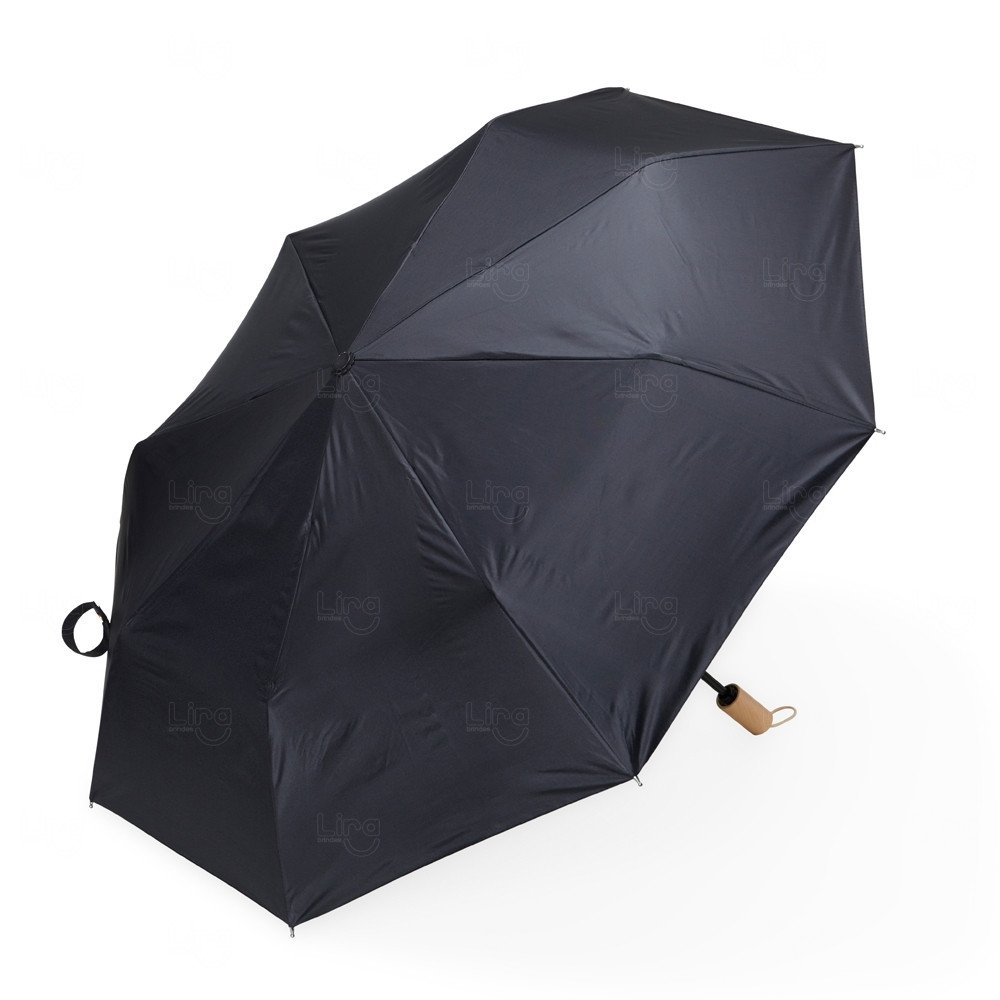 Guarda-Chuva com Proteção UV e Pega de Madeira Personalizado 