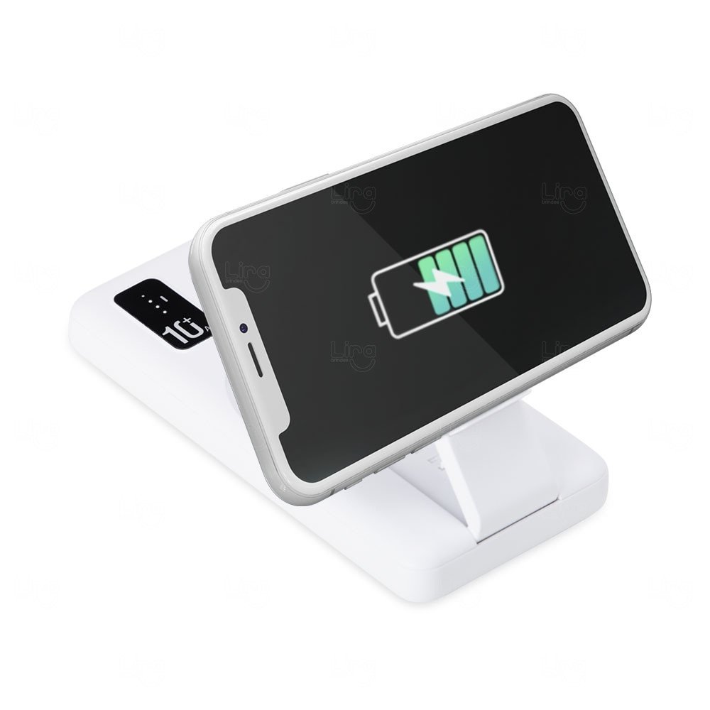 Power Bank Com Indicador Led Personalizado - 10.000 mAh 